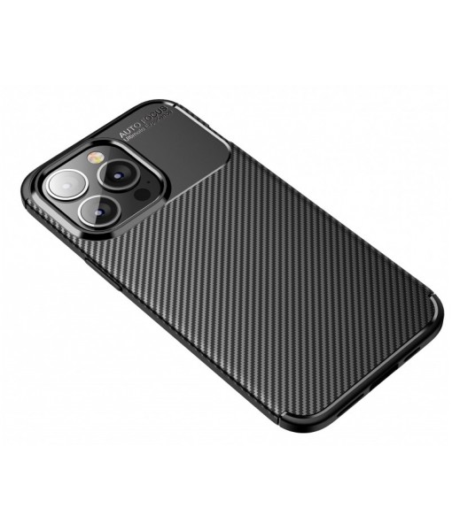 Husa iPhone 13 Pro, Rugged Carbon New Auto Focus, SIlicon